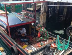 Babinsa Tarempa ingatkan Keselamatan Berlayar Nelayan di Wilayah Perbatasan Anambas