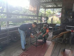 Babinsa Tarempa Datangi Tukang Las di Anambas, Pesan Penting Soal Keselamatan Kerja