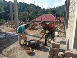 Babinsa di Anambas Serap Aspirasi Tukang Bangunan, Bahas Harga Material dan K3