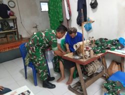 Babinsa di Anambas Dukung UMKM, Serap Aspirasi Tukang Jahit di Tarempa Barat