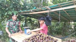 Babinsa Tarempa Imbau Pedagang Buah Musiman di Anambas Jaga Kualitas dan Stabilitas Harga
