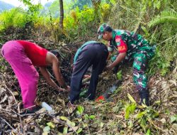 Pipa Air Bersih Bocor, Babinsa dan Warga Gotong Royong Pulihkan Pasokan Air di Anambas