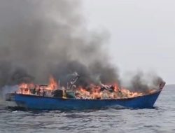 Kapal Barang Terbakar di Perairan Anambas, Empat Kru Diselamatkan Kapal yang Melintas
